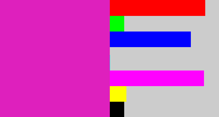 Hex color #de20bd - purple/pink