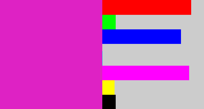 Hex color #de22c4 - purple/pink