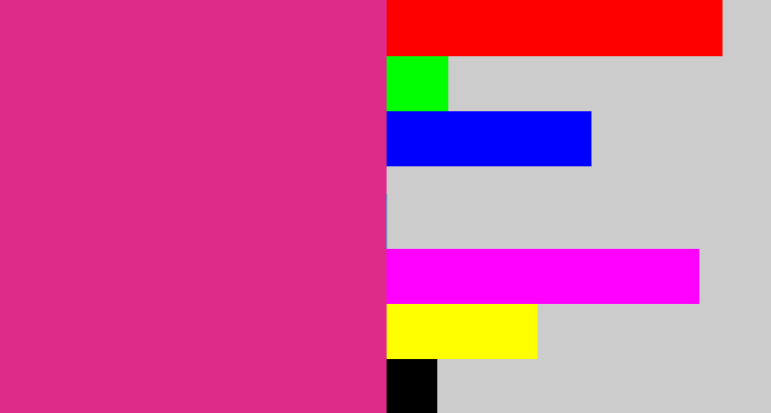 Hex color #de2a88 - darkish pink