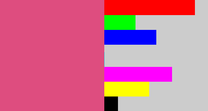 Hex color #de4d7f - darkish pink
