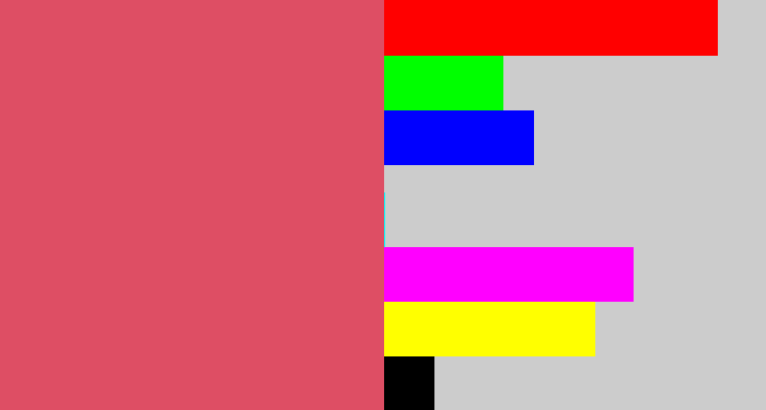 Hex color #de4e64 - pastel red
