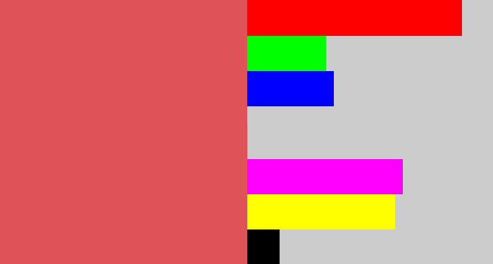 Hex color #de5258 - pastel red