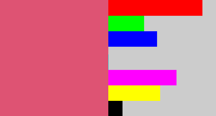 Hex color #de5373 - darkish pink