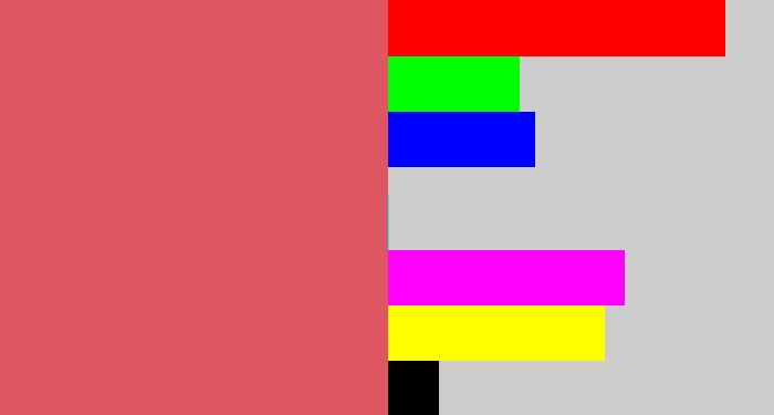 Hex color #de5661 - pastel red
