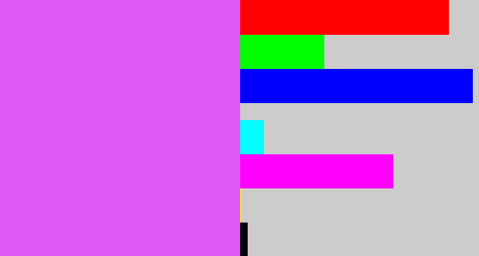Hex color #de59f8 - heliotrope