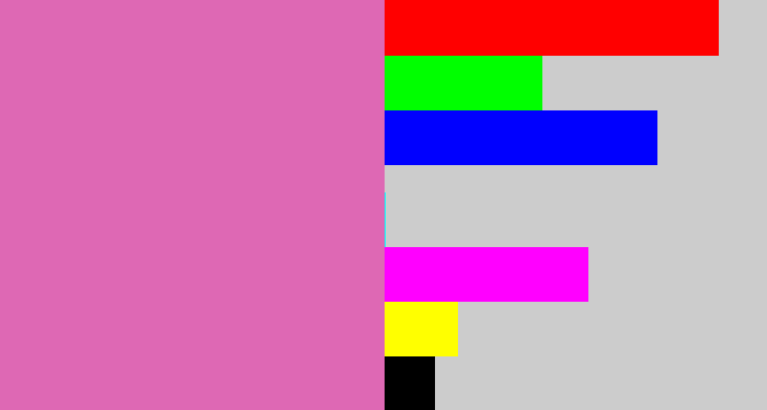 Hex color #de68b4 - pale magenta