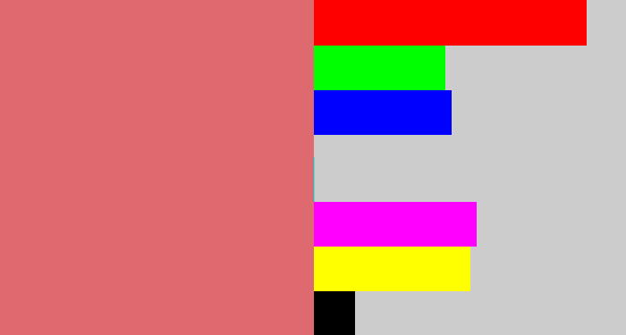 Hex color #de6a6f - pinkish