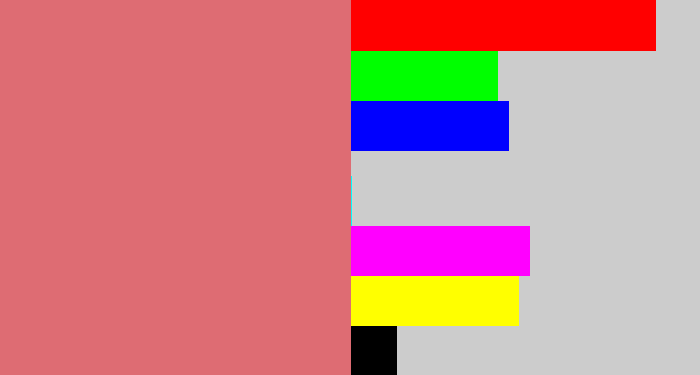 Hex color #de6c73 - pinkish