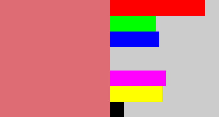 Hex color #de6c74 - pinkish