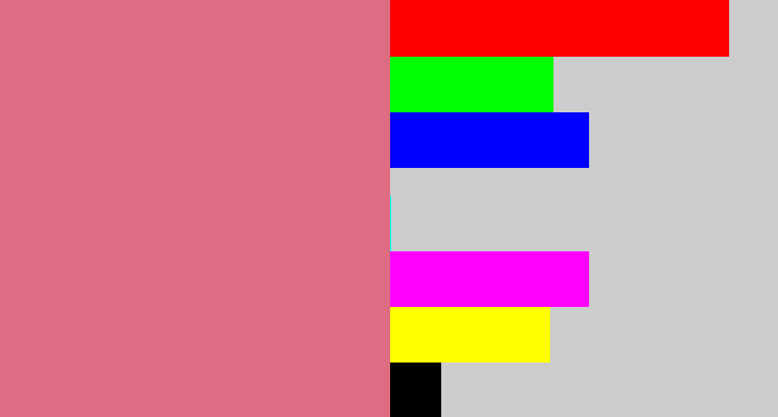 Hex color #de6c82 - pinkish