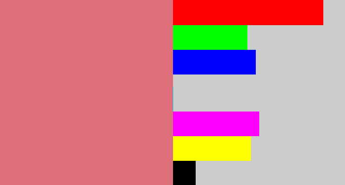 Hex color #de6e7a - pinkish