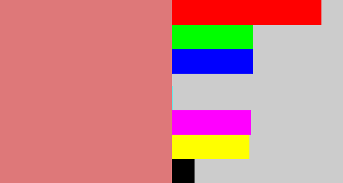 Hex color #de7879 - pinkish