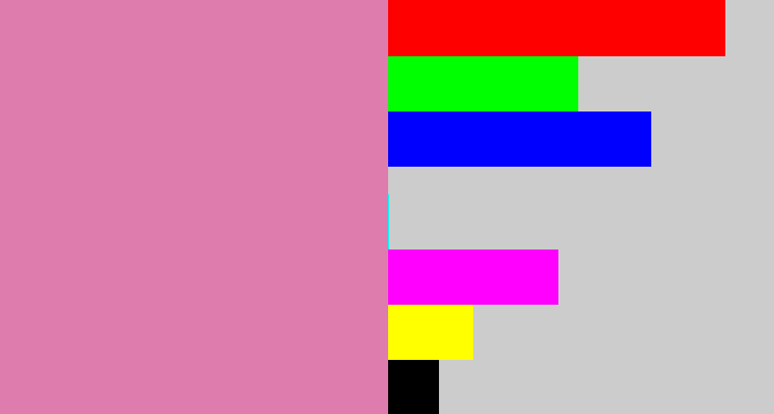 Hex color #de7dad - dull pink