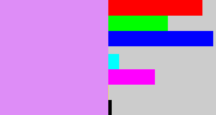 Hex color #de8df7 - baby purple
