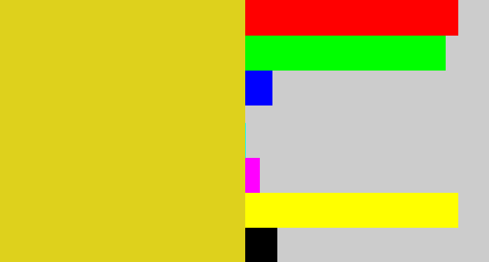 Hex color #ded11c - piss yellow