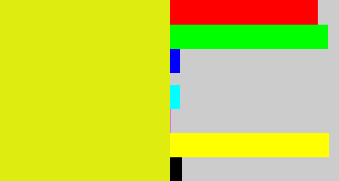 Hex color #deed0f - piss yellow