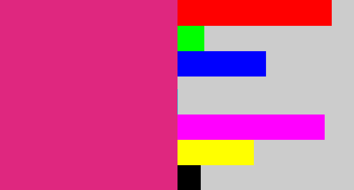 Hex color #df277f - darkish pink