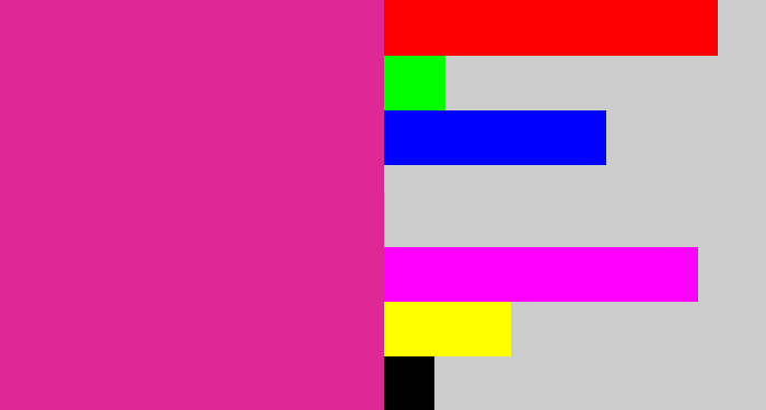 Hex color #df2895 - darkish pink