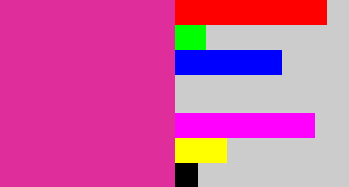 Hex color #df2d9b - darkish pink