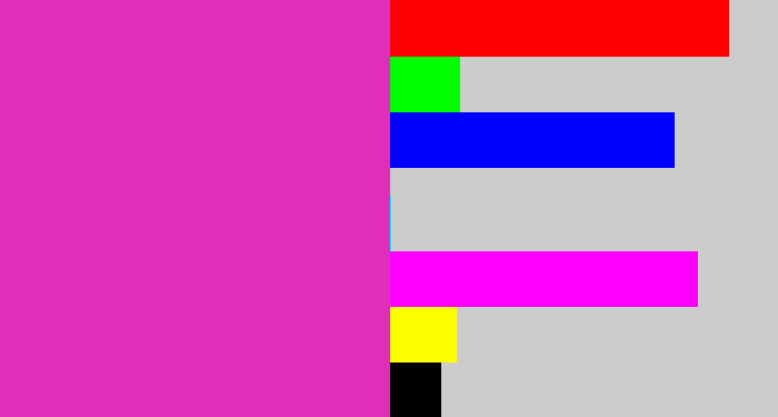 Hex color #df2fb9 - purpley pink