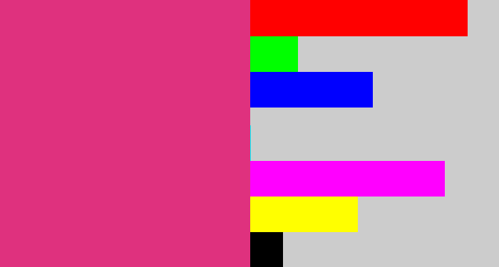 Hex color #df317e - darkish pink