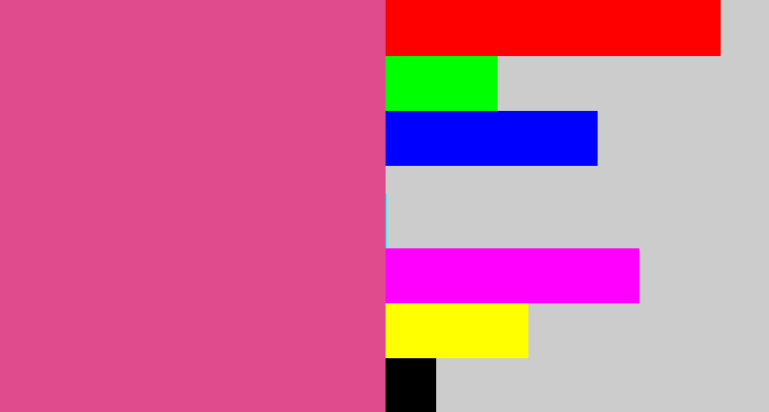 Hex color #df4b8d - darkish pink