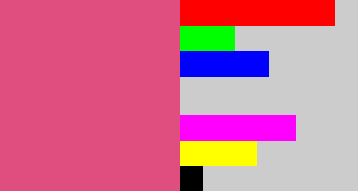 Hex color #df4e7f - darkish pink