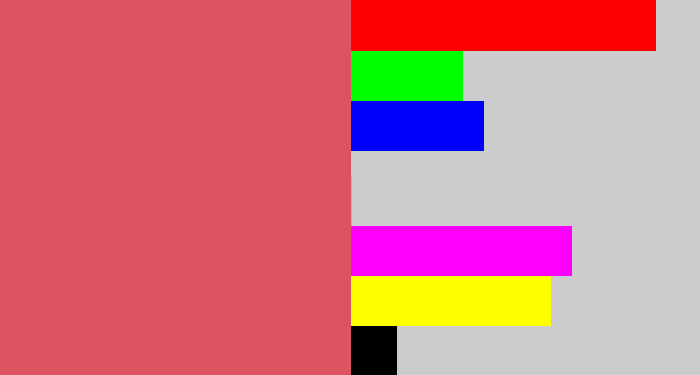 Hex color #df5261 - pastel red