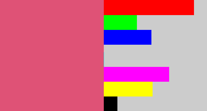 Hex color #df5276 - darkish pink
