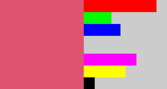 Hex color #df5370 - darkish pink