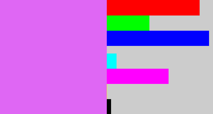 Hex color #df67f4 - heliotrope