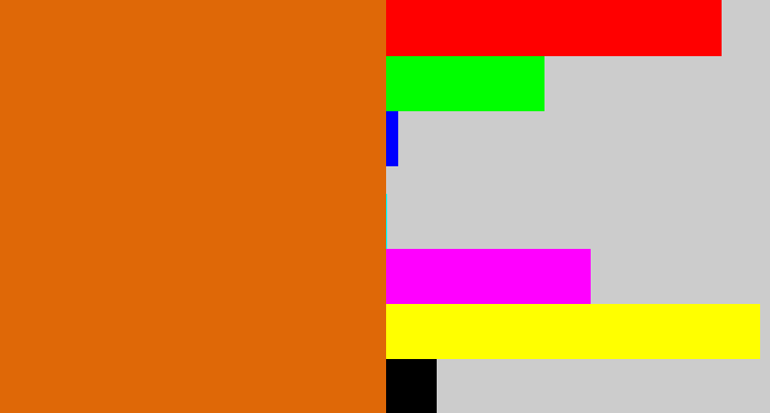 Hex color #df6807 - pumpkin