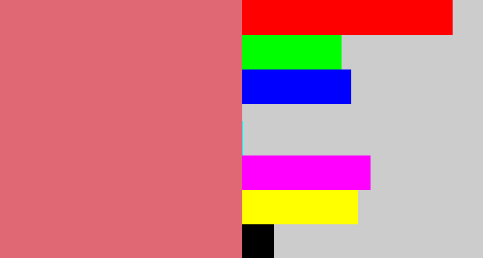 Hex color #df6874 - pinkish