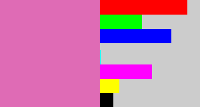 Hex color #df6bb5 - pale magenta
