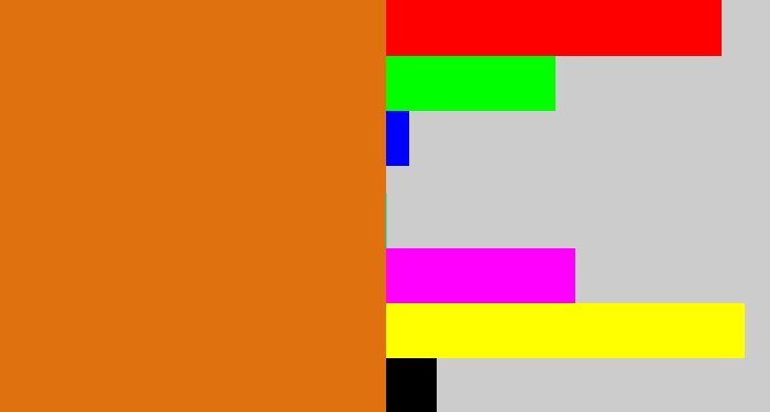 Hex color #df710f - pumpkin