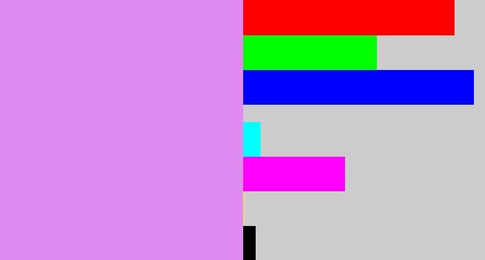 Hex color #df8bf1 - lavender pink
