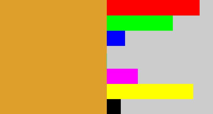 Hex color #df9f2b - macaroni and cheese