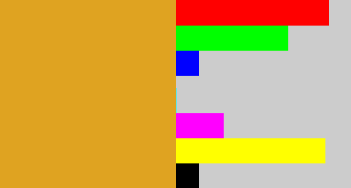 Hex color #dfa321 - squash