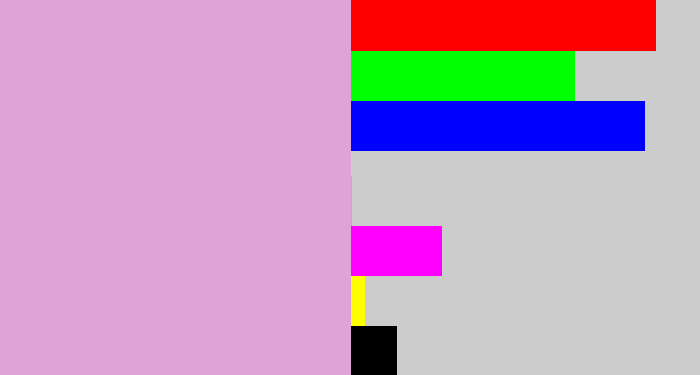 Hex color #dfa4d5 - lavender pink