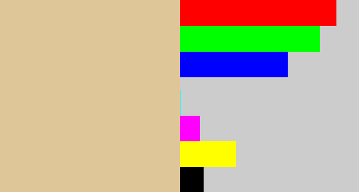 Hex color #dfc699 - beige