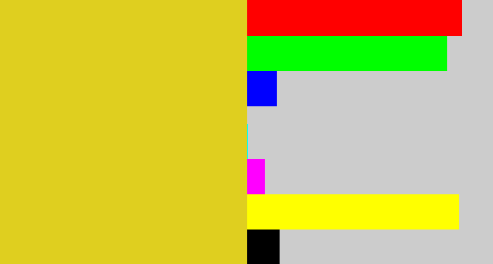 Hex color #dfcf1f - piss yellow
