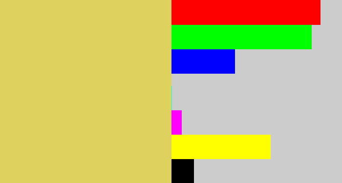 Hex color #dfd15e - dull yellow