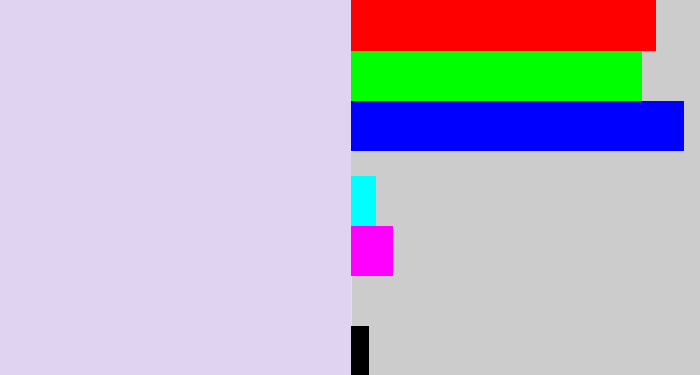 Hex color #dfd3f1 - pale lilac