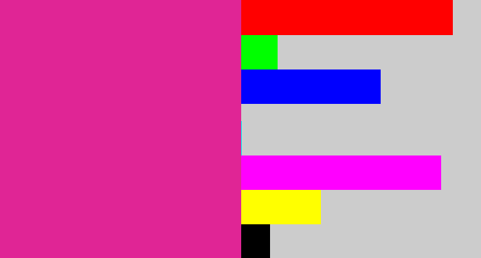 Hex color #e02595 - darkish pink