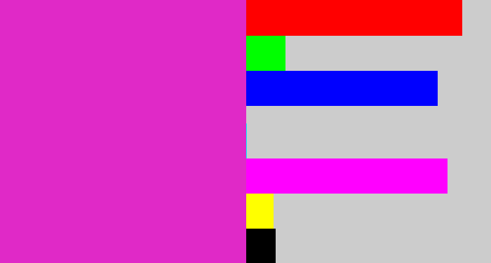 Hex color #e029c7 - purple/pink