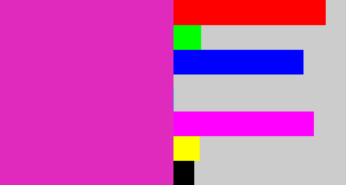 Hex color #e02abe - purpley pink
