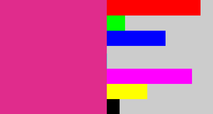 Hex color #e02c8c - darkish pink