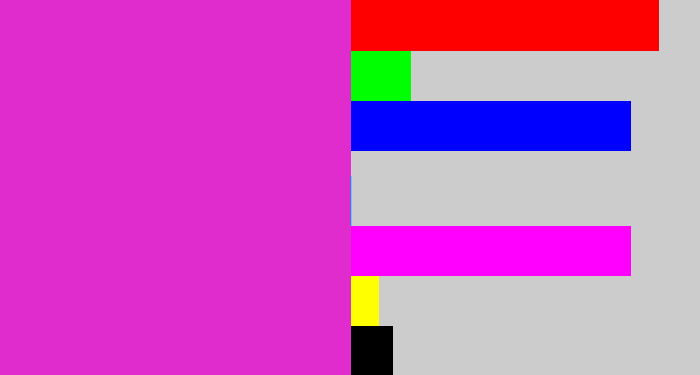 Hex color #e02ccd - purple/pink