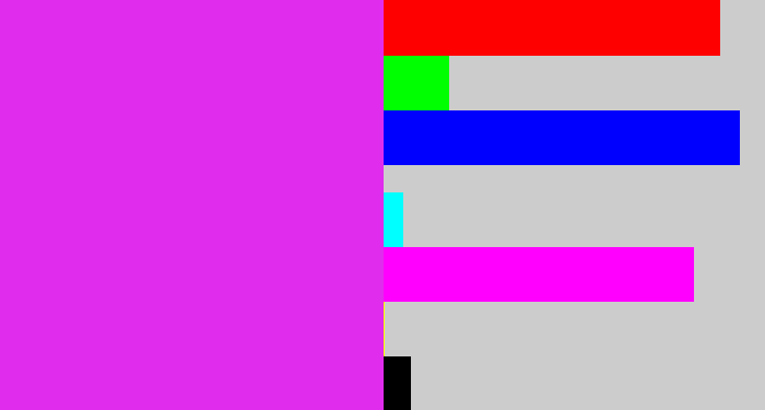 Hex color #e02cec - purple/pink