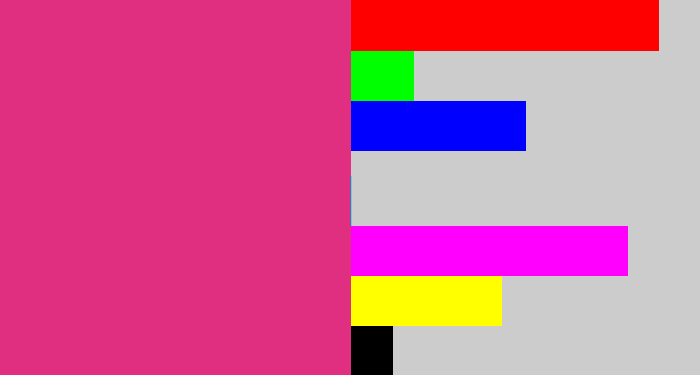 Hex color #e02e80 - darkish pink